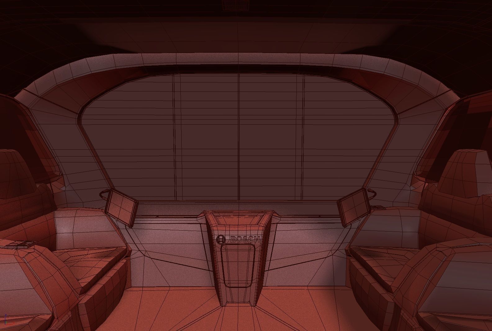 Electric Bosch IoT Shuttle with Interior 3D model_30