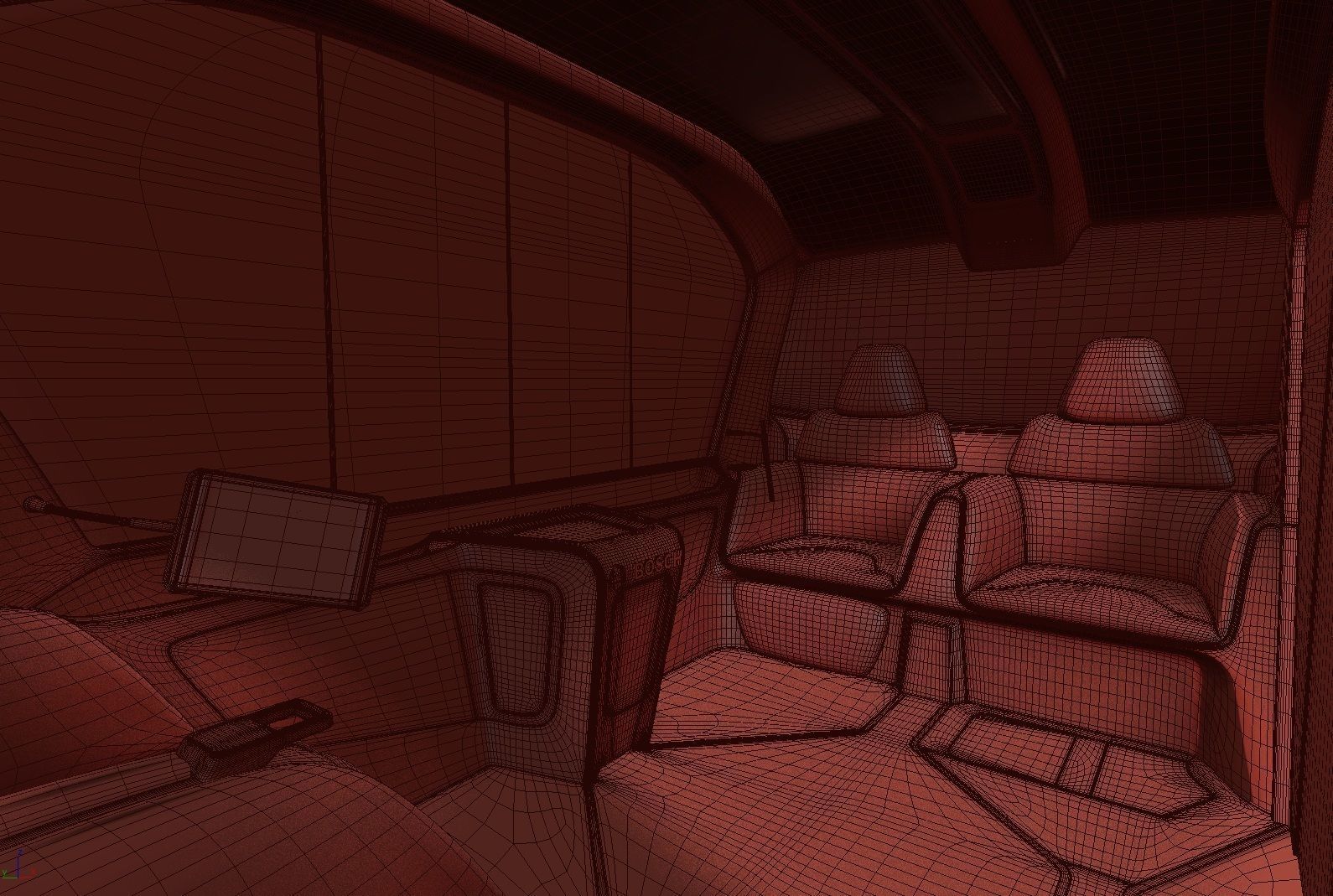 Electric Bosch IoT Shuttle with Interior 3D model_14