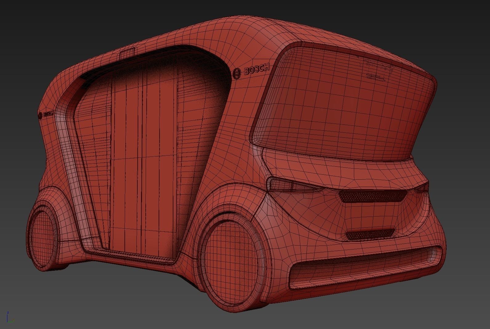 Electric Bosch IoT Shuttle with Interior 3D model_19