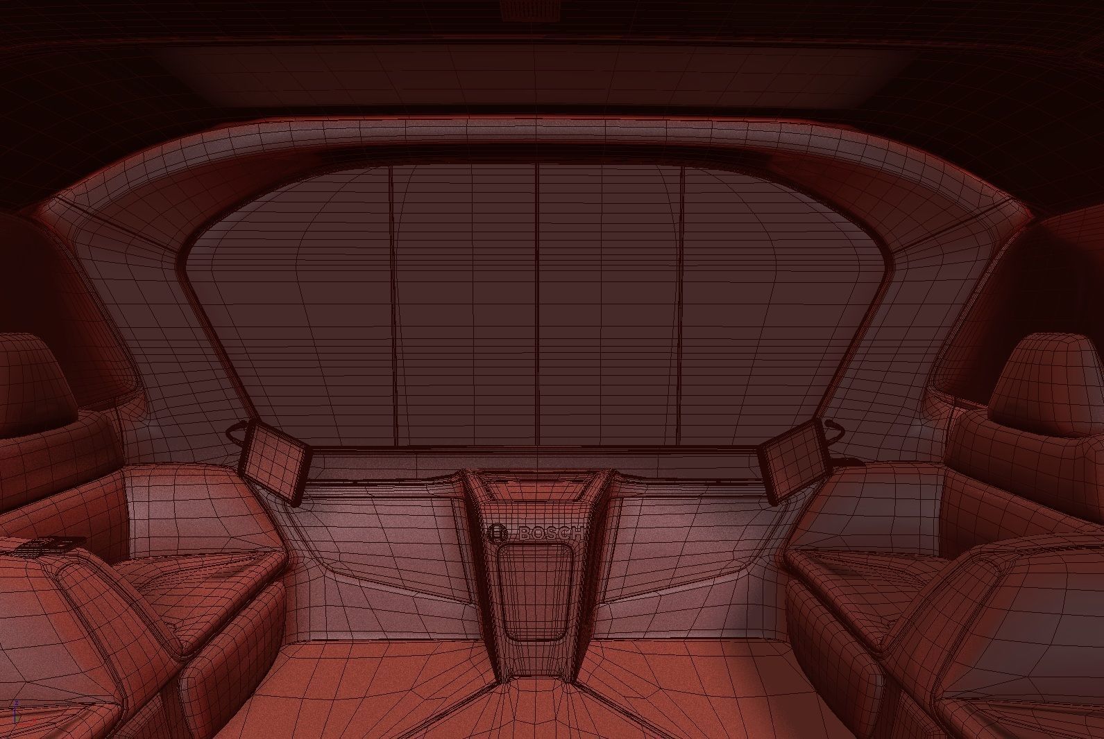 Electric Bosch IoT Shuttle with Interior 3D model_31