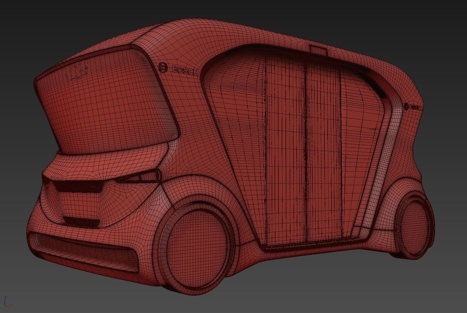 Electric Bosch IoT Shuttle with Interior 3D model_11