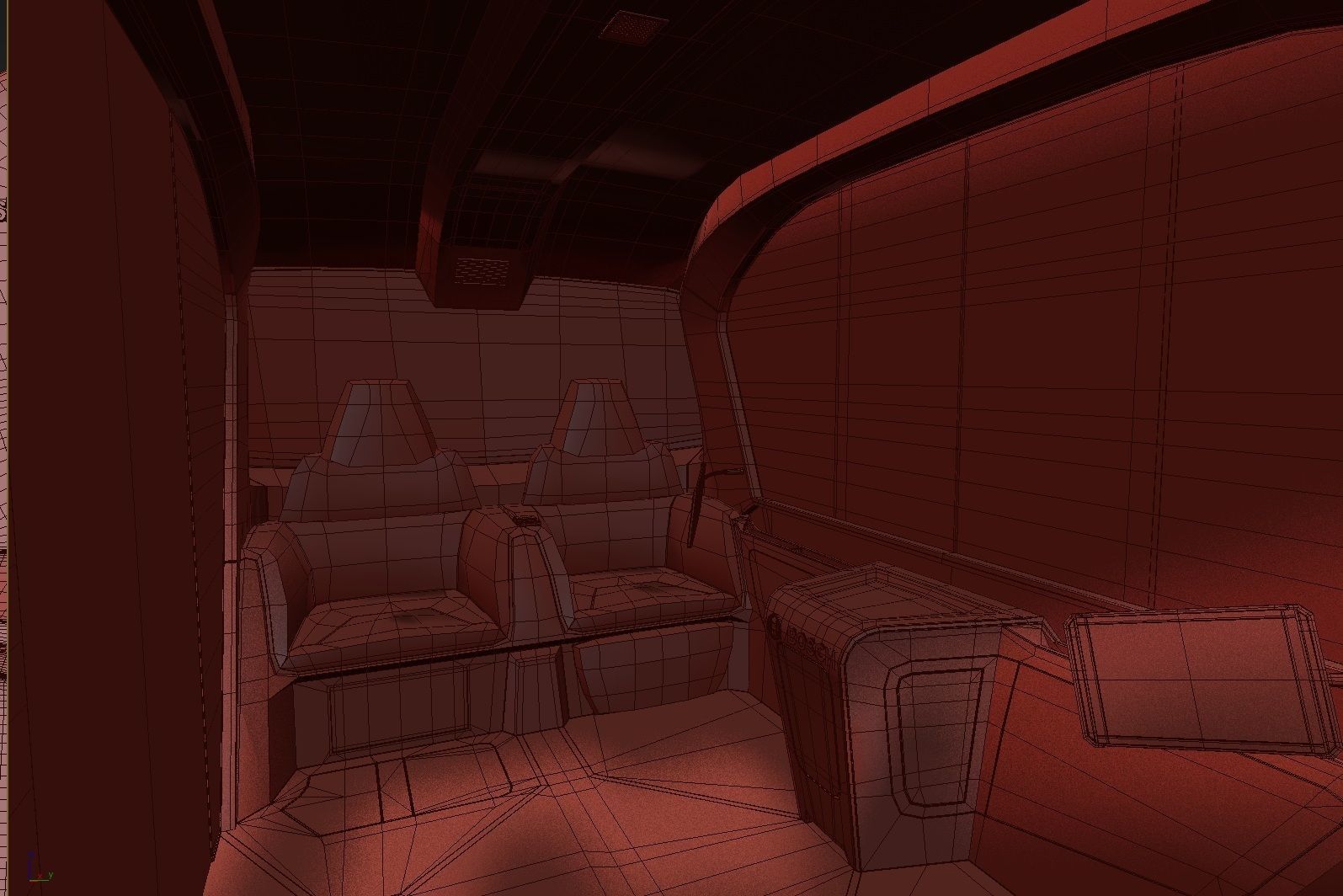 Electric Bosch IoT Shuttle with Interior 3D model_27