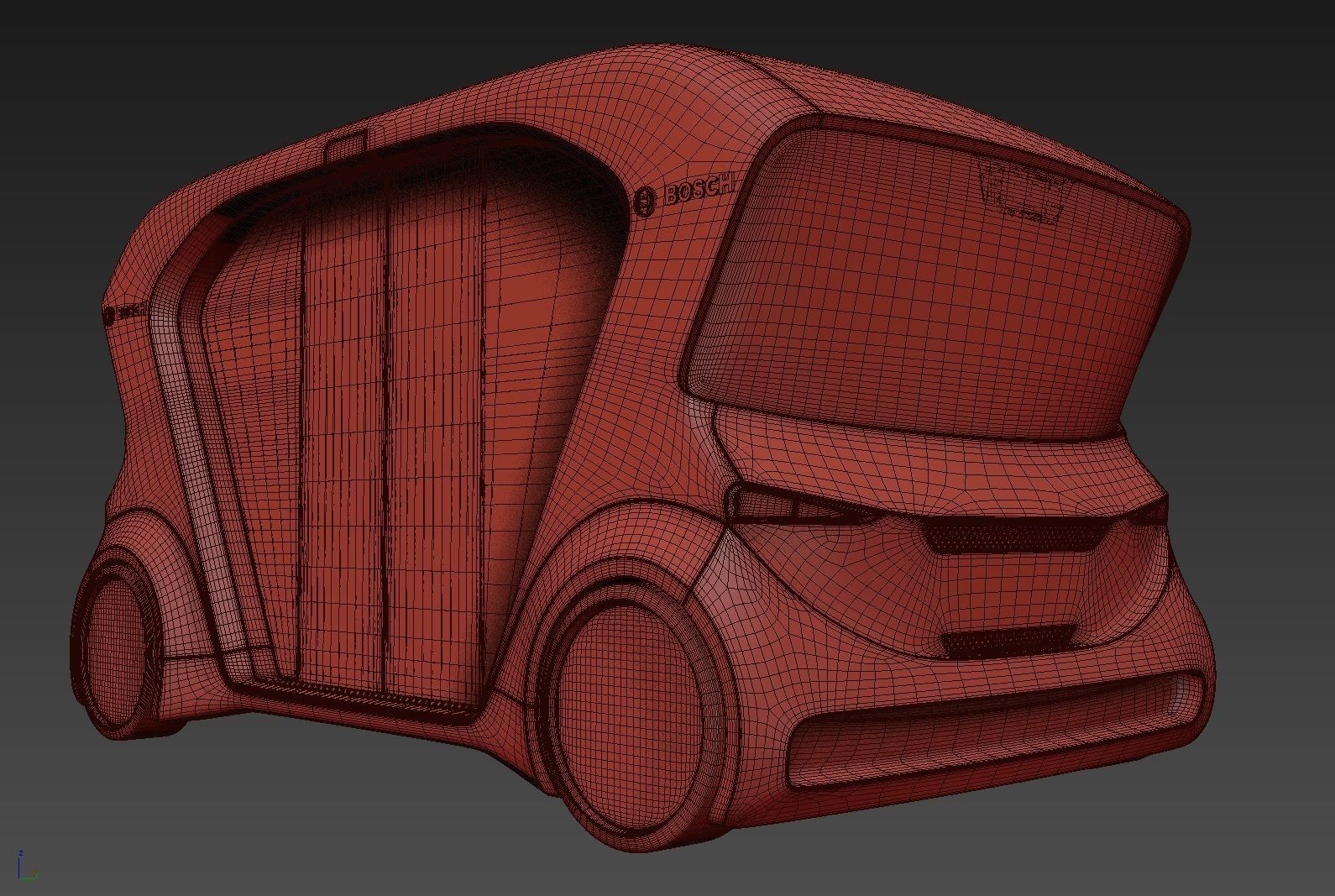 Electric Bosch IoT Shuttle with Interior 3D model_20