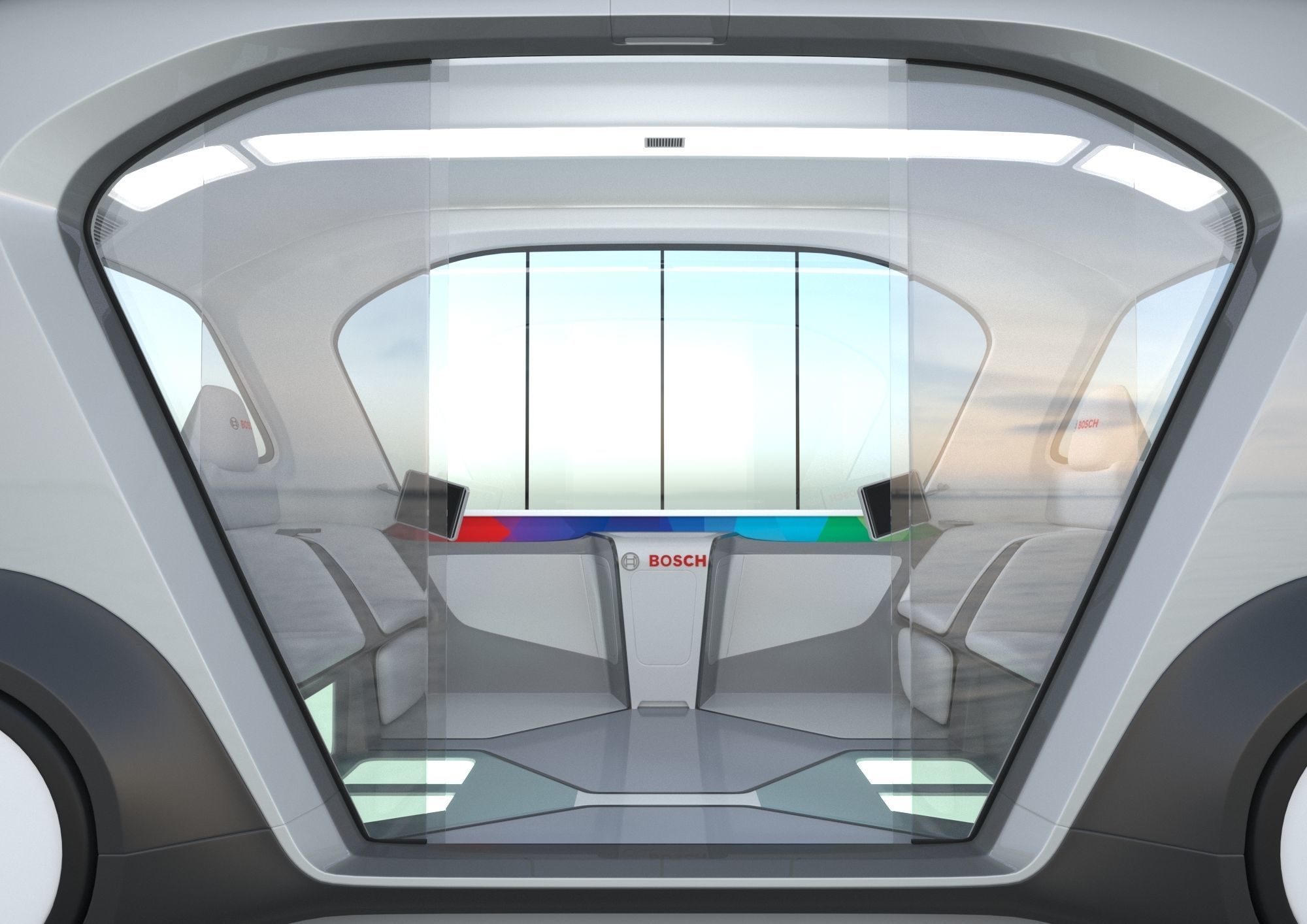 Electric Bosch IoT Shuttle with Interior 3D model_3