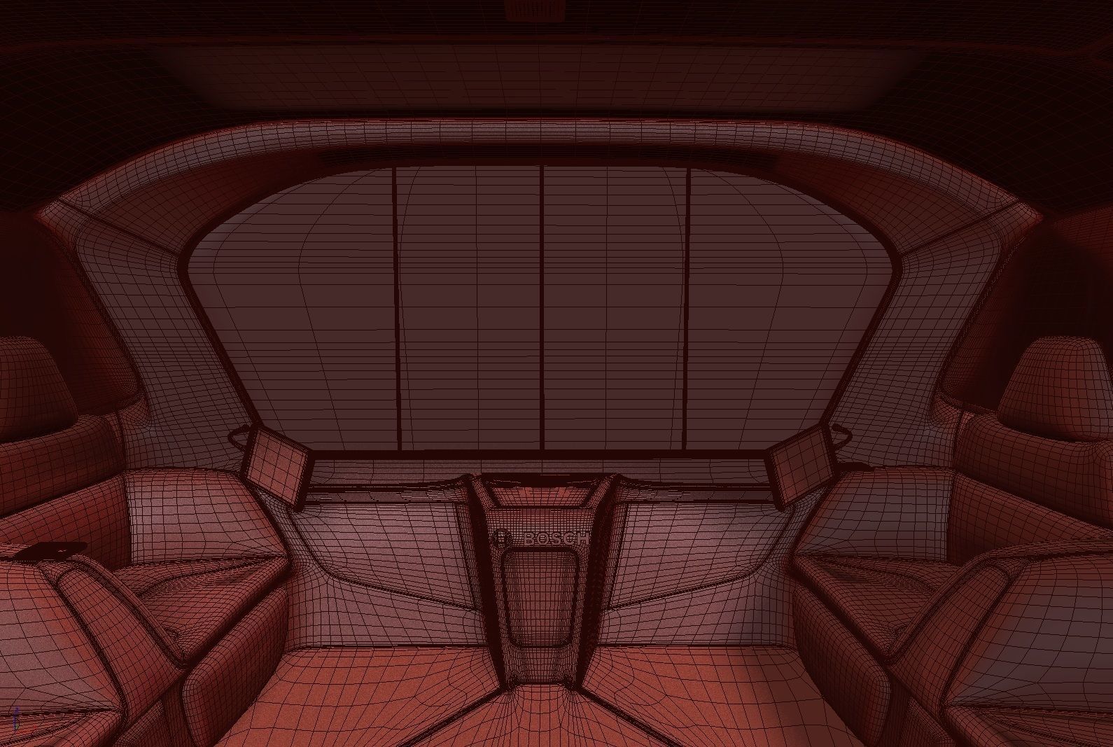 Electric Bosch IoT Shuttle with Interior 3D model_32