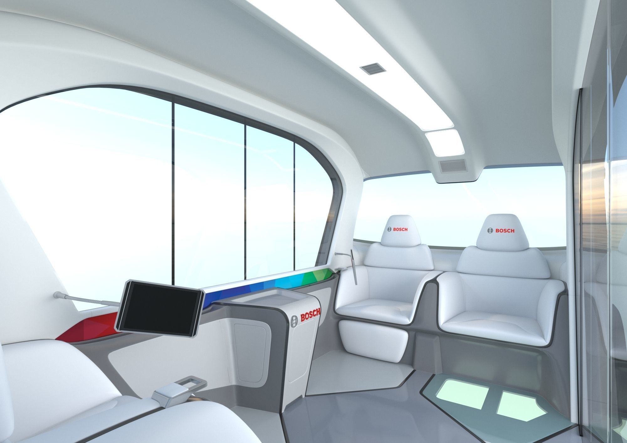 Electric Bosch IoT Shuttle with Interior 3D model_8