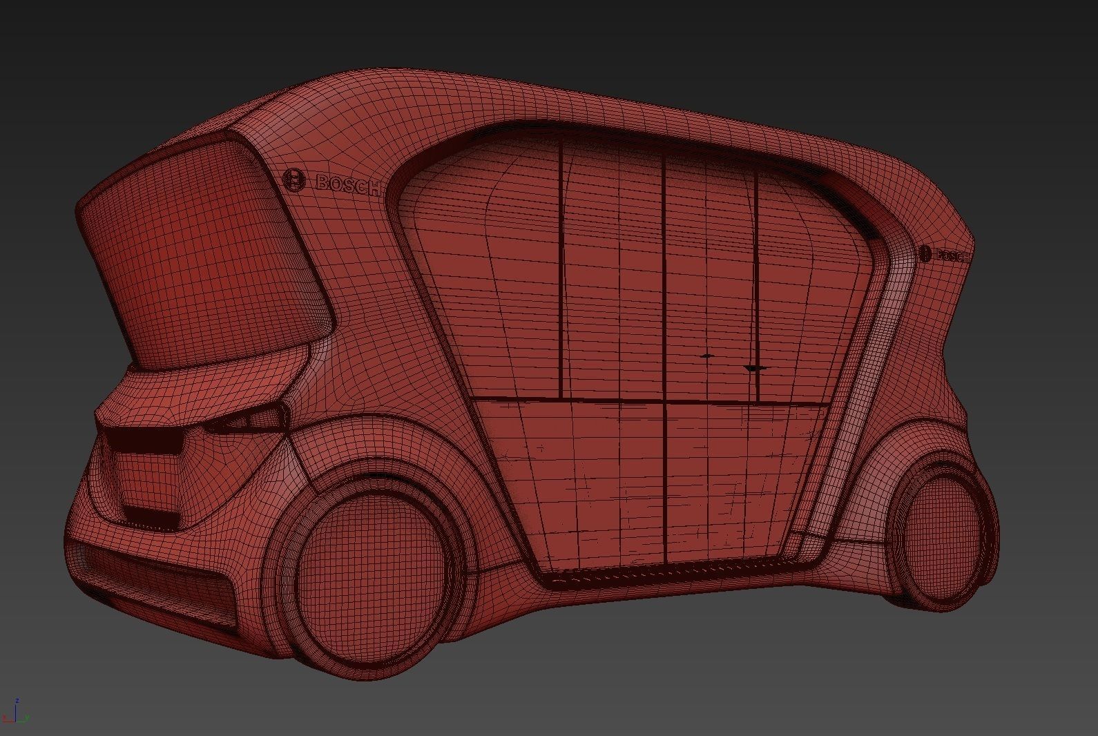 Electric Bosch IoT Shuttle with Interior 3D model_23