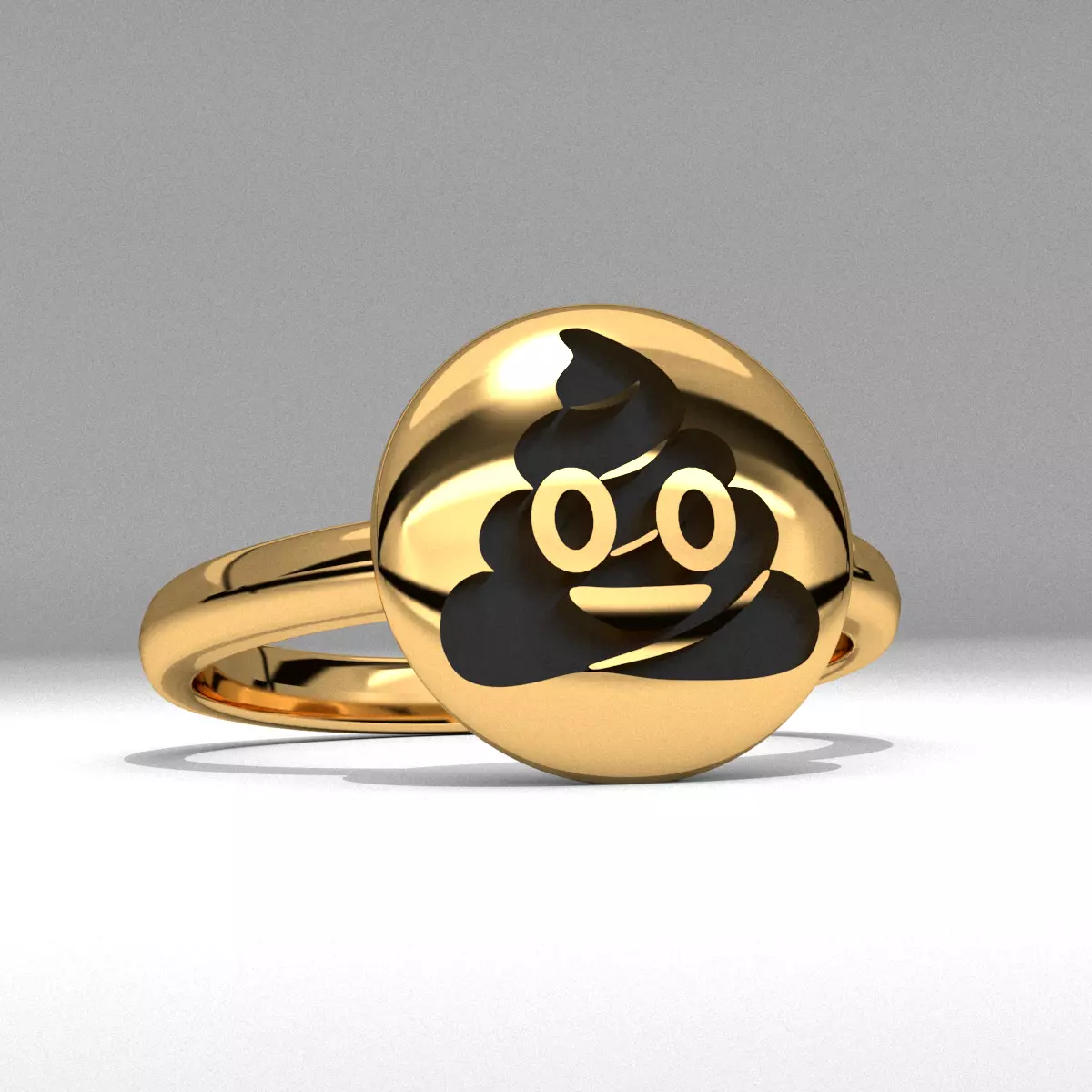 emoji poo ring 3d printable funny jewelry piece 3D print model