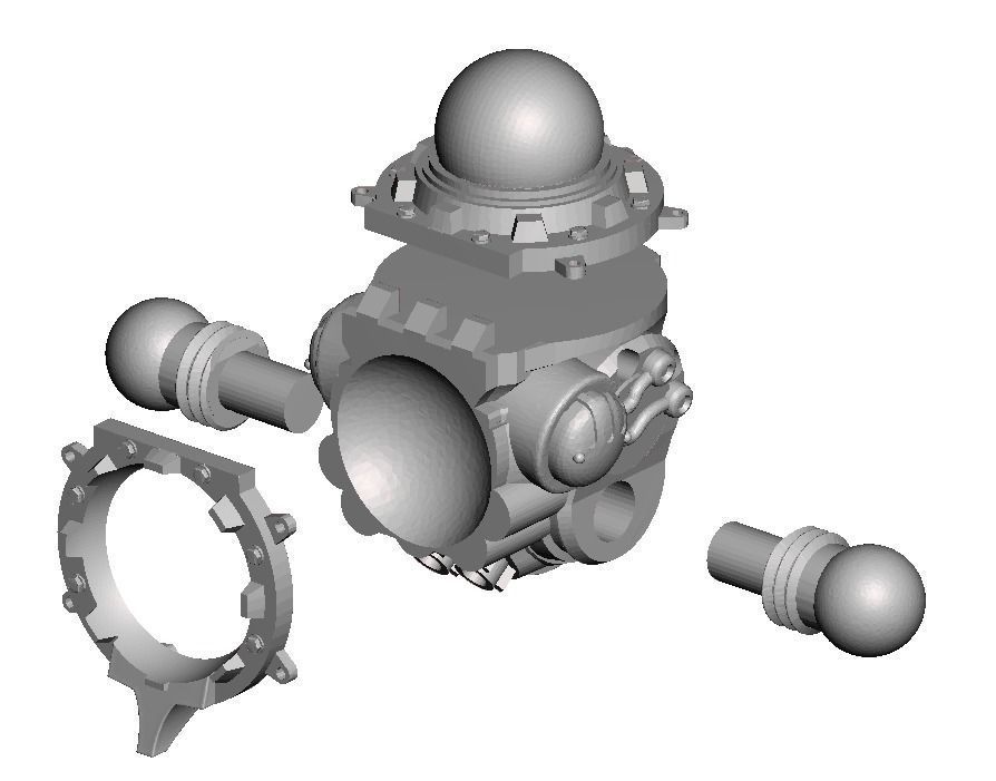 Centaur Knight Conversion Kit - Chassis only 3D print model_10