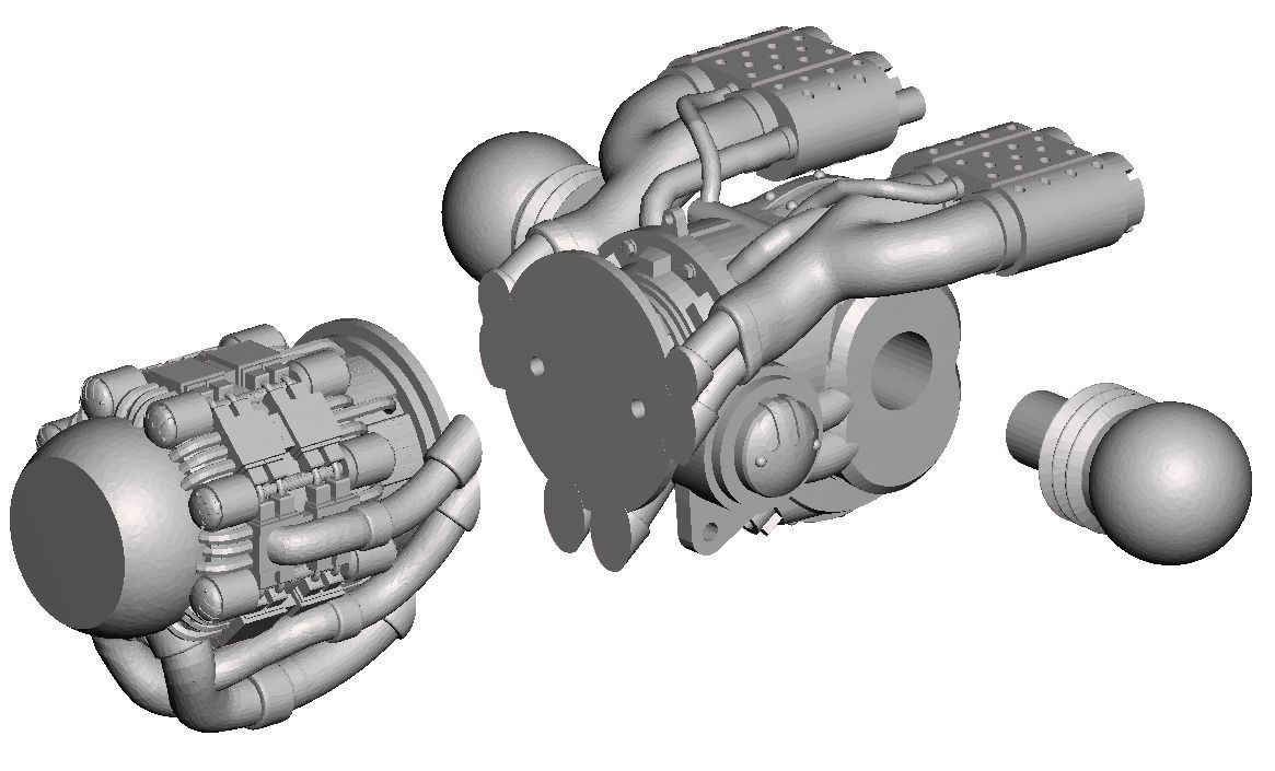 Centaur Knight Conversion Kit - Chassis only 3D print model_9