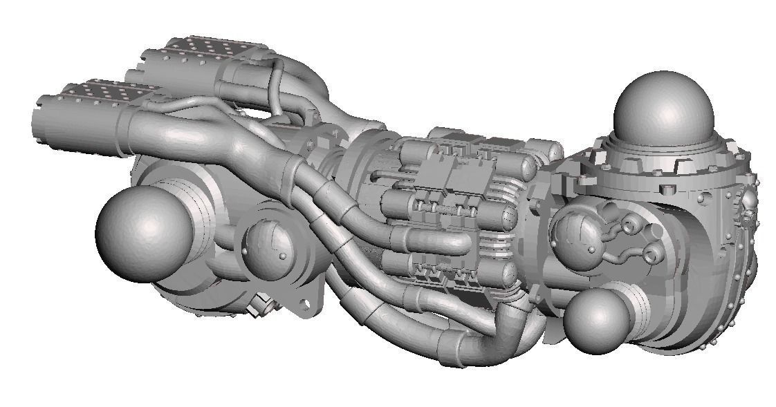 Centaur Knight Conversion Kit - Chassis only 3D print model_8