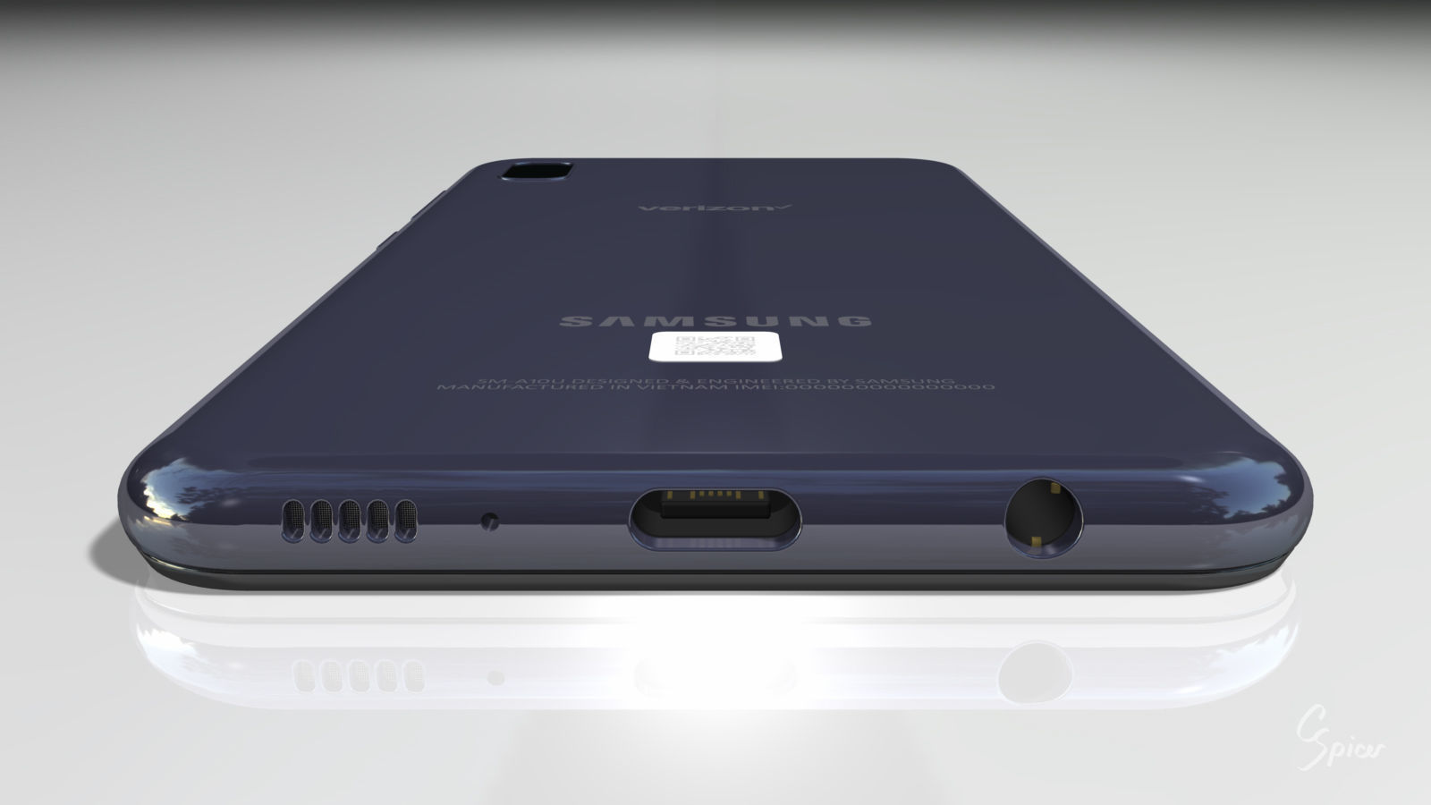 Samsung Galaxy A10e Model SM-A102U Smartphone 3D model_20