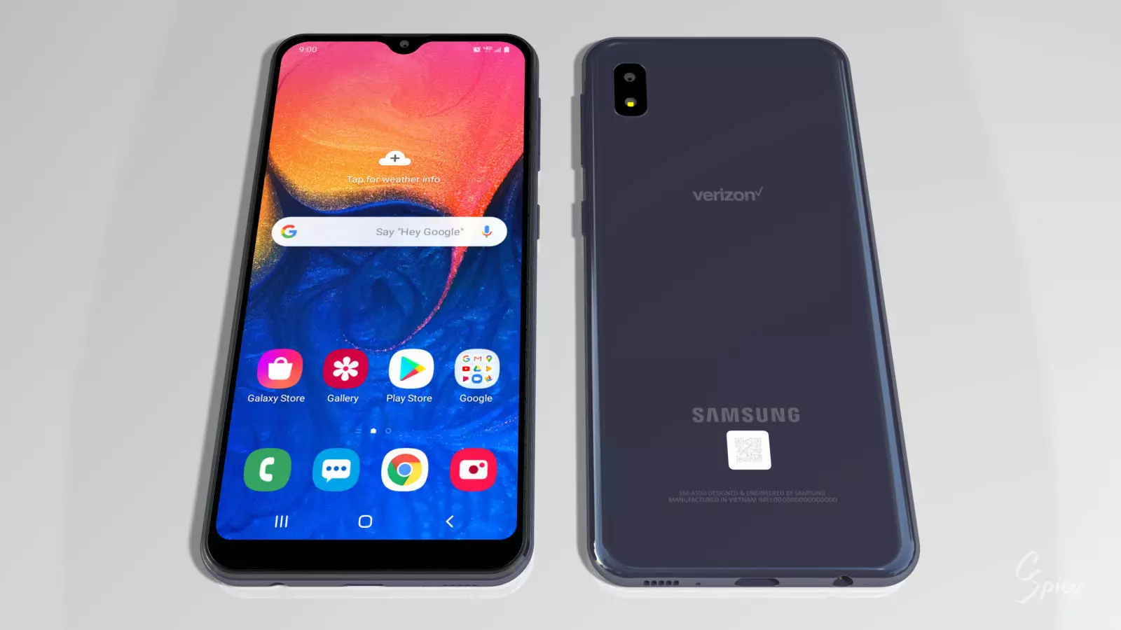 Samsung Galaxy A10e Model SM-A102U Smartphone 3D model_0