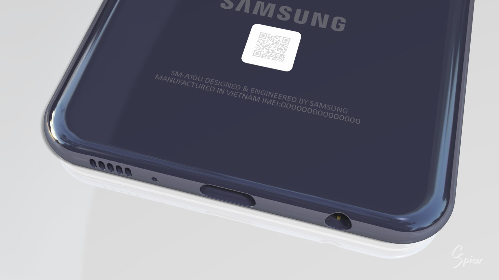 Samsung Galaxy A10e Model SM-A102U Smartphone 3D model_14