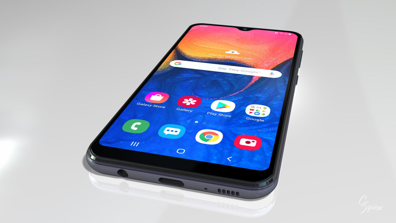 Samsung Galaxy A10e Model SM-A102U Smartphone 3D model_4