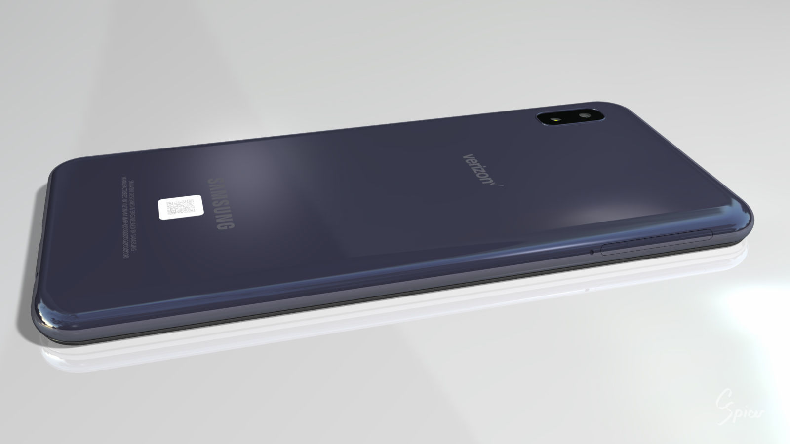 Samsung Galaxy A10e Model SM-A102U Smartphone 3D model_10