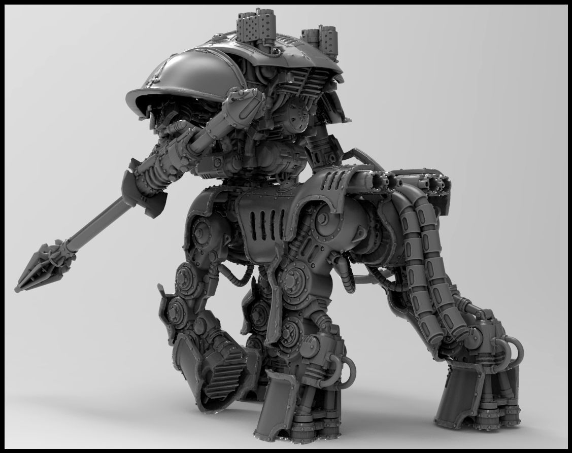 Centaur knight conversion kit - Classic armour pack only 3D print model_7