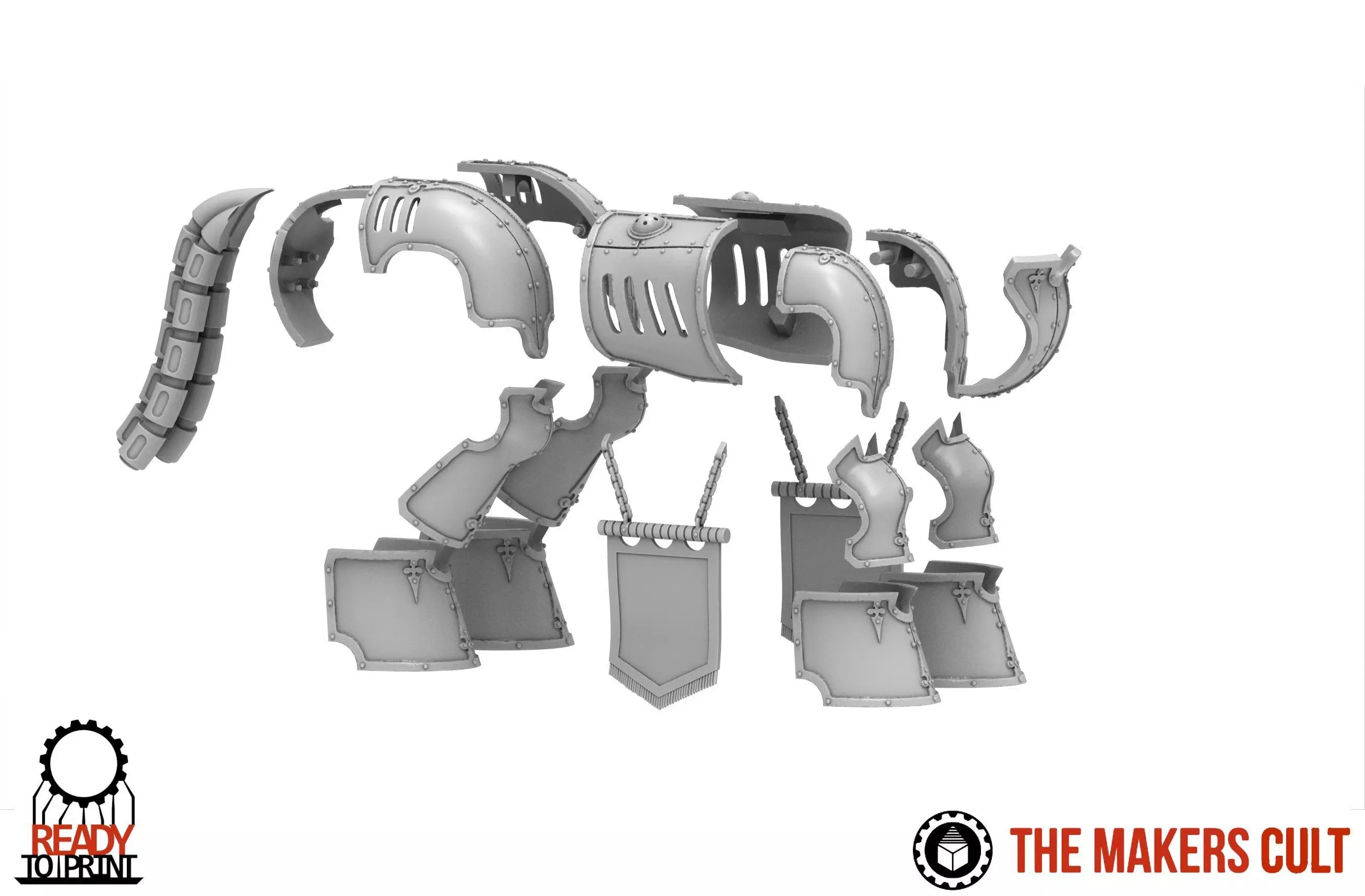 Centaur knight conversion kit - Classic armour pack only 3D print model_0