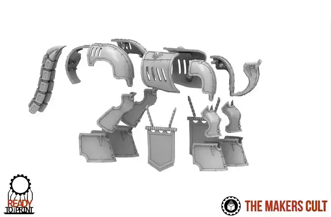 Centaur knight conversion kit - Classic armour pack only 3D print model