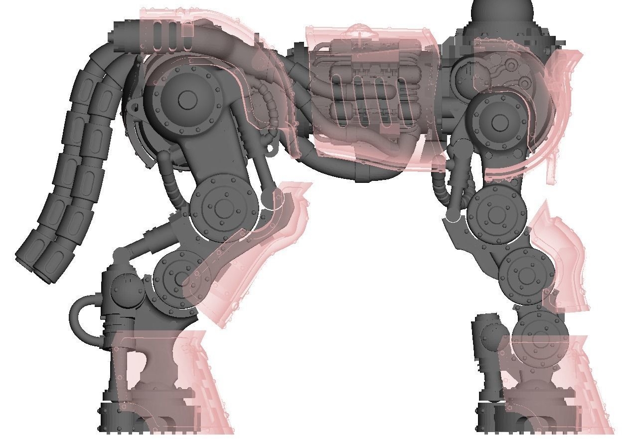 Centaur knight conversion kit - Classic armour pack only 3D print model_6