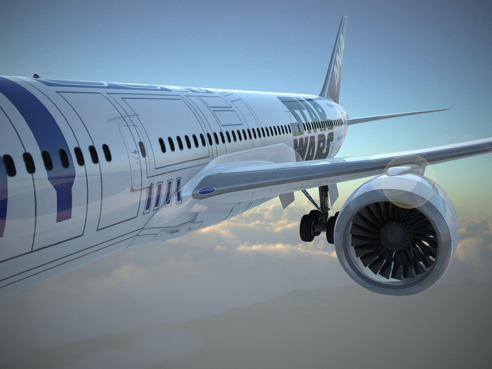 Boeing 787 Dreamliner Star Wars 3D model_8