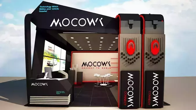 Exhibition stand modern design complete 3Ds max model