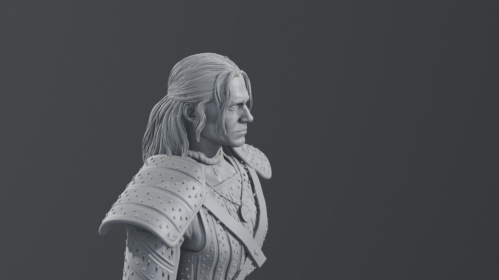 Henry Cavill - Geralt of Rivia - The witcher 3D print model_4