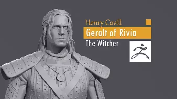 Henry Cavill - Geralt of Rivia - The witcher 3D print model