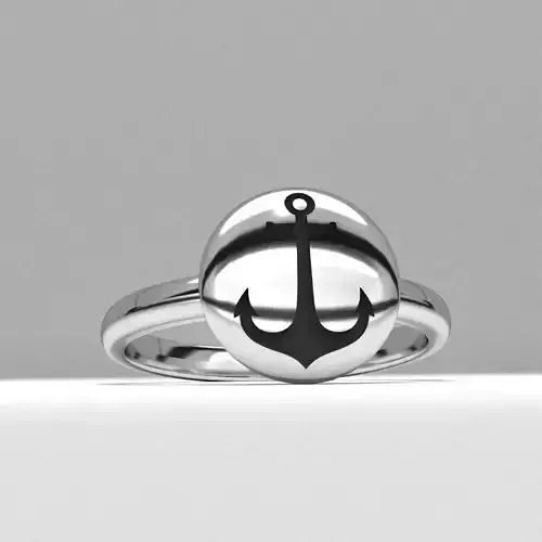 new fashion round sailor anchor jewelry ring printable