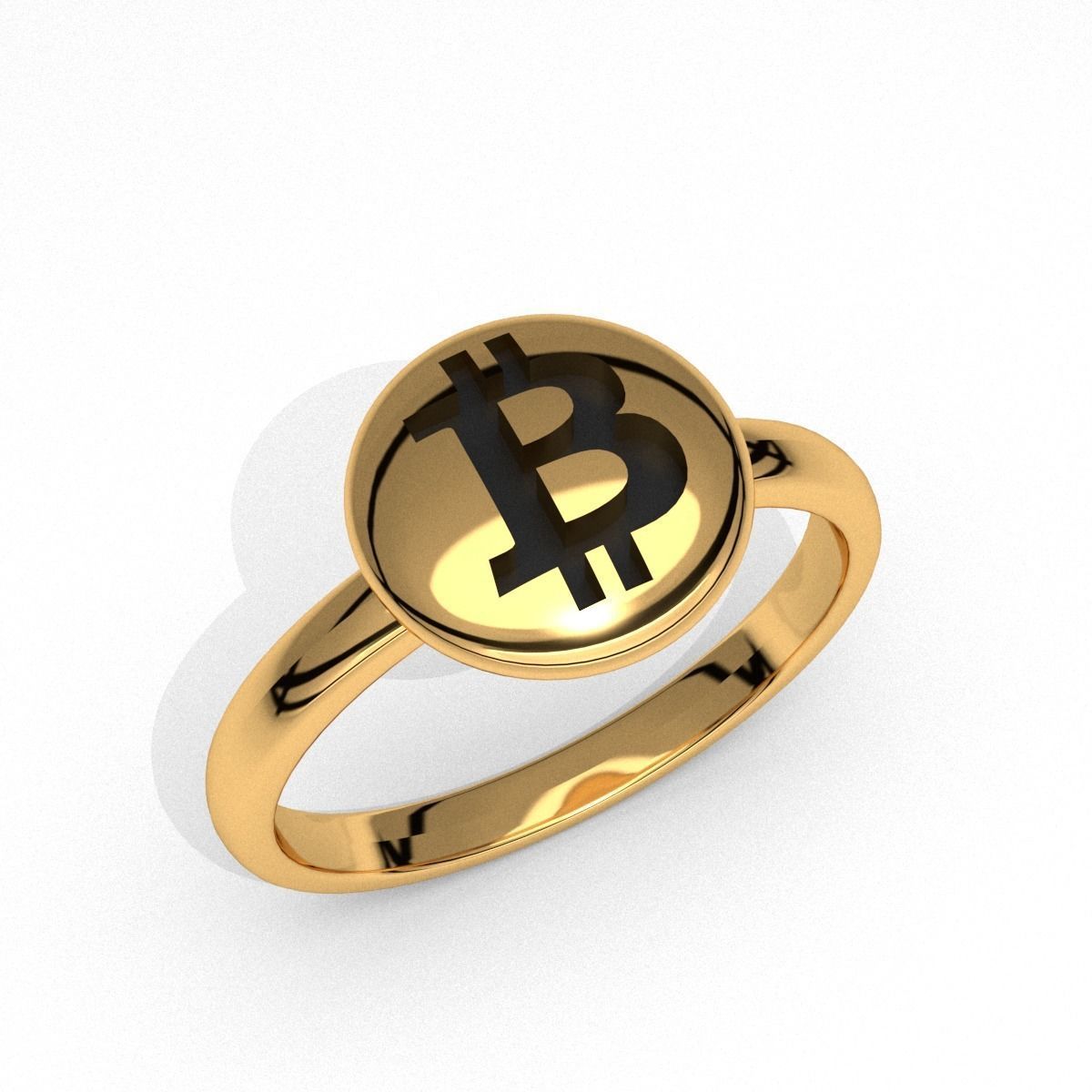 bitcoin crypto new fashion jewelry ring 3d printable 3D print model_2