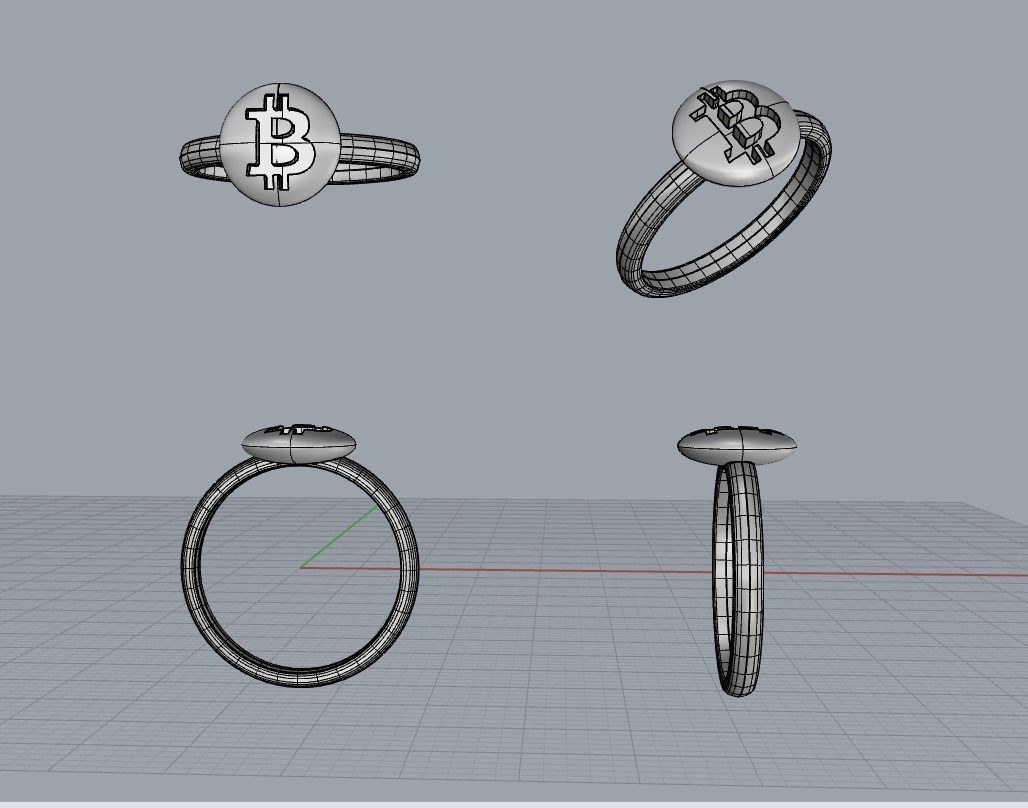 bitcoin crypto new fashion jewelry ring 3d printable 3D print model_4