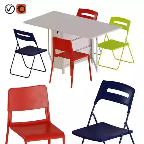 NORDEN Gateleg table  and chairs 2