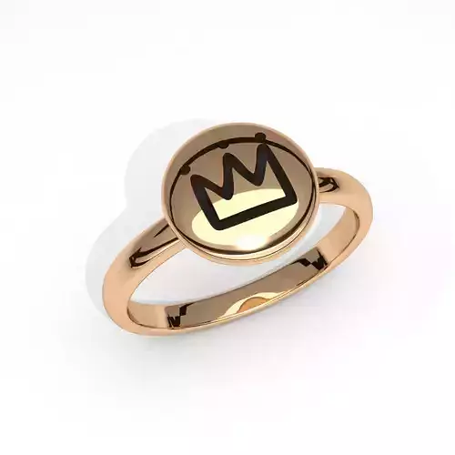new fashion round 3d crown jewelry ring printable 3D print model