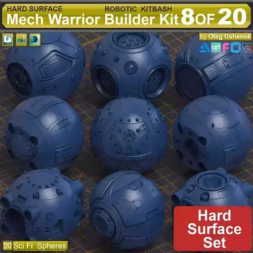 Mech Warrior Hard Surface Kitbash 8 of 20 3D model