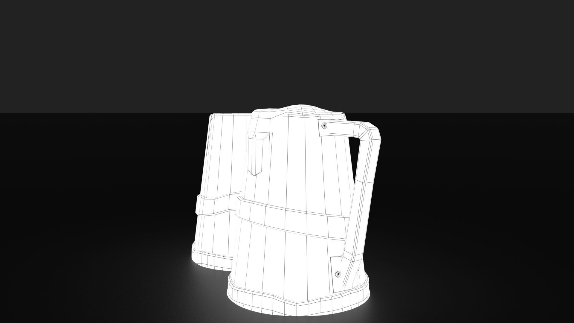 Medieval Style Beer Mug  Low-poly 3D model_36