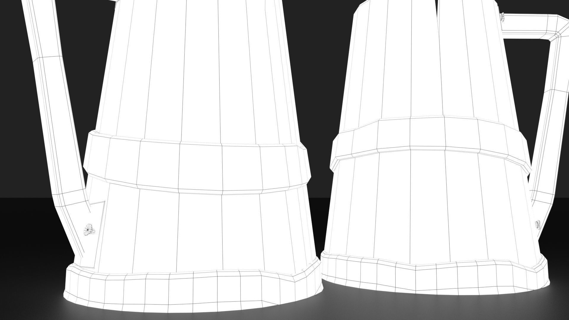 Medieval Style Beer Mug  Low-poly 3D model_29