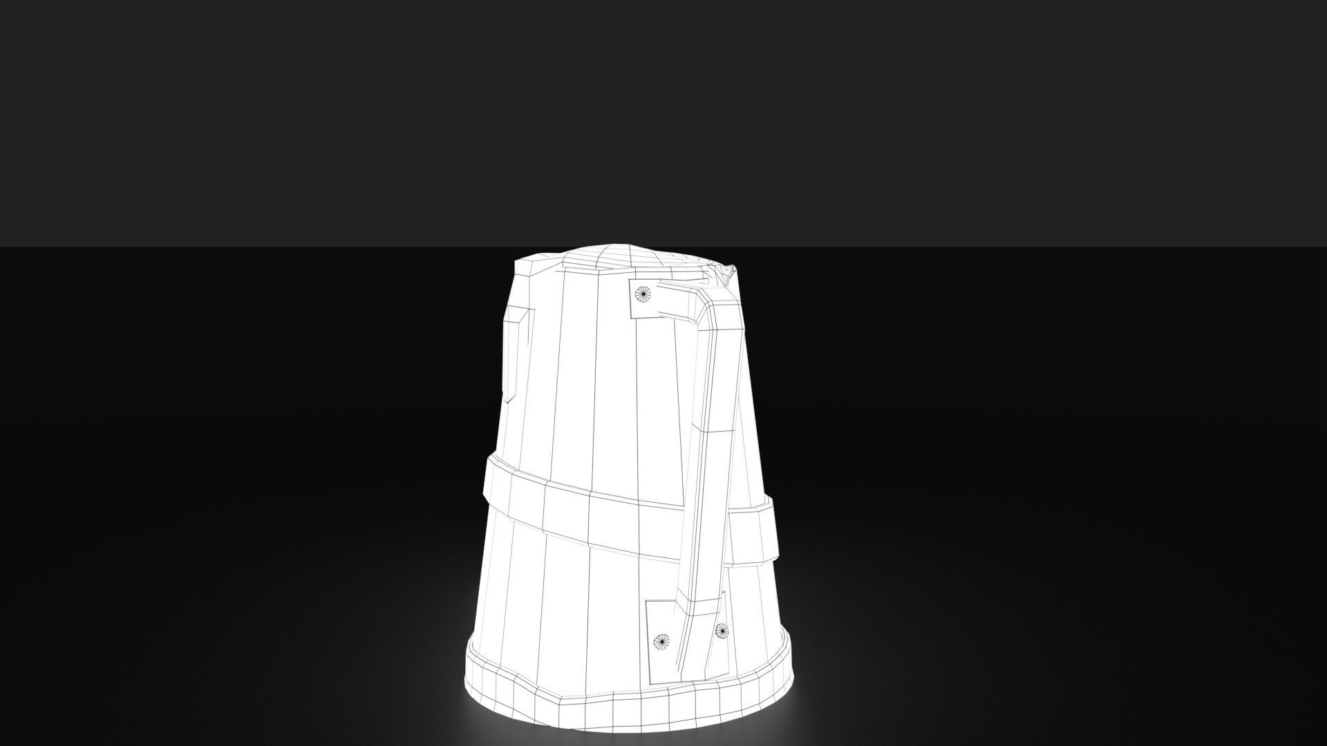 Medieval Style Beer Mug  Low-poly 3D model_34