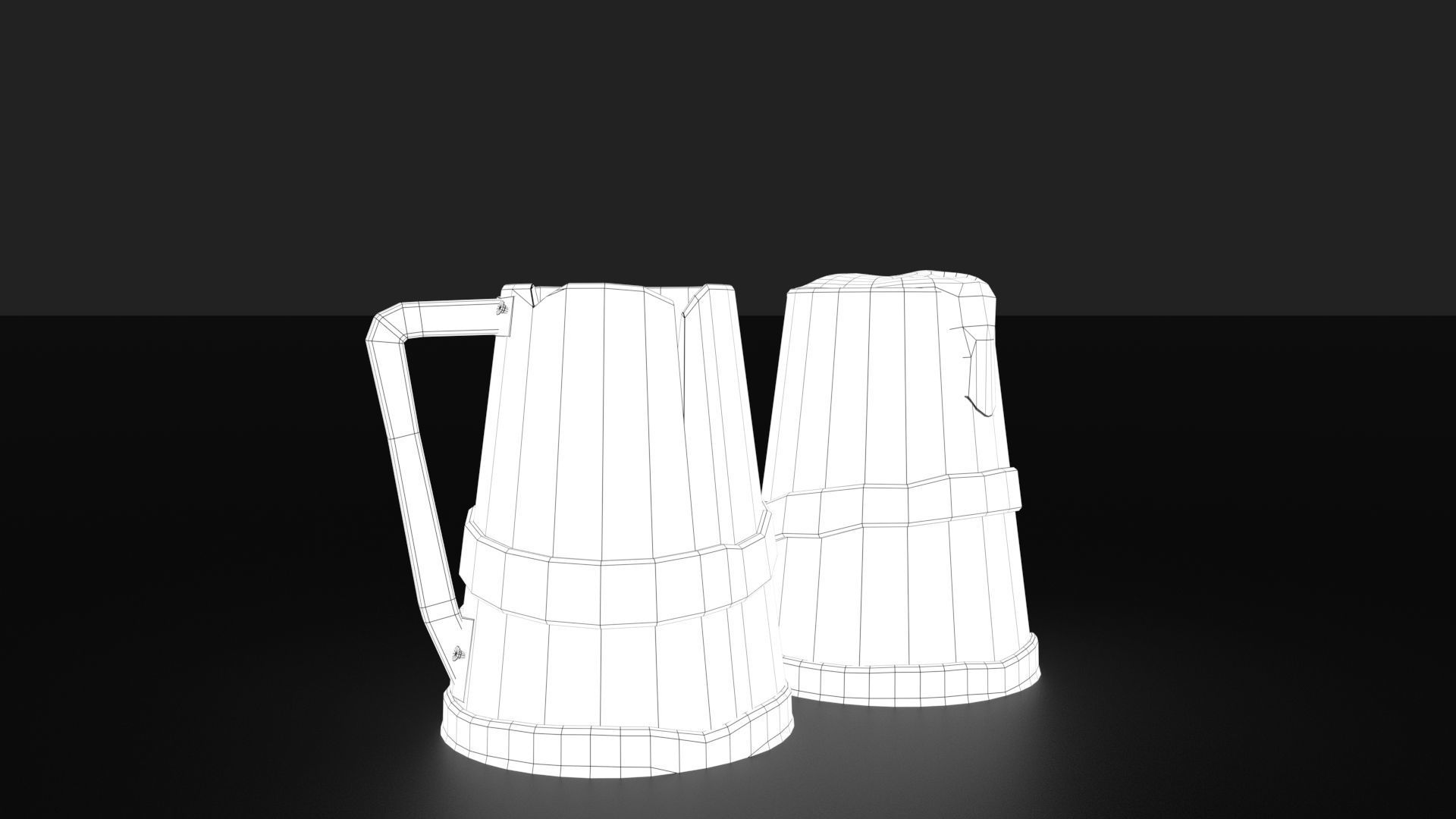 Medieval Style Beer Mug  Low-poly 3D model_31