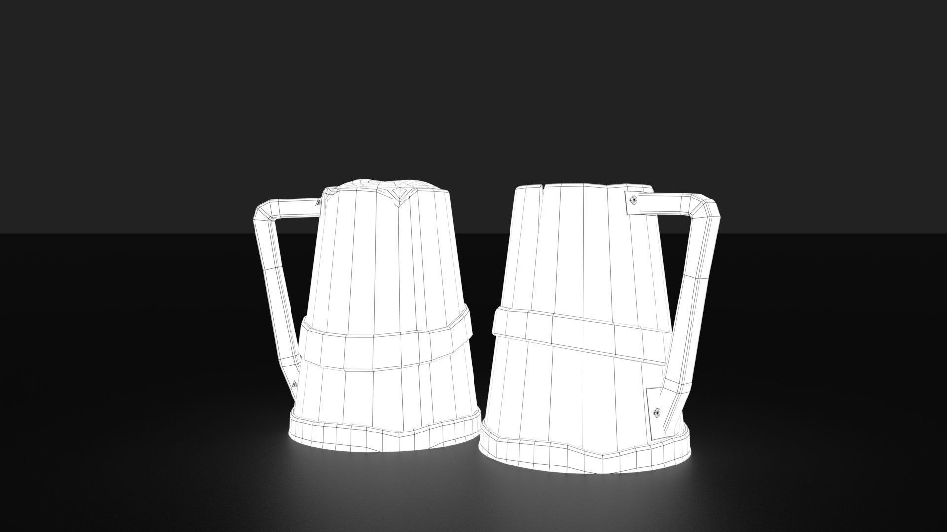 Medieval Style Beer Mug  Low-poly 3D model_25