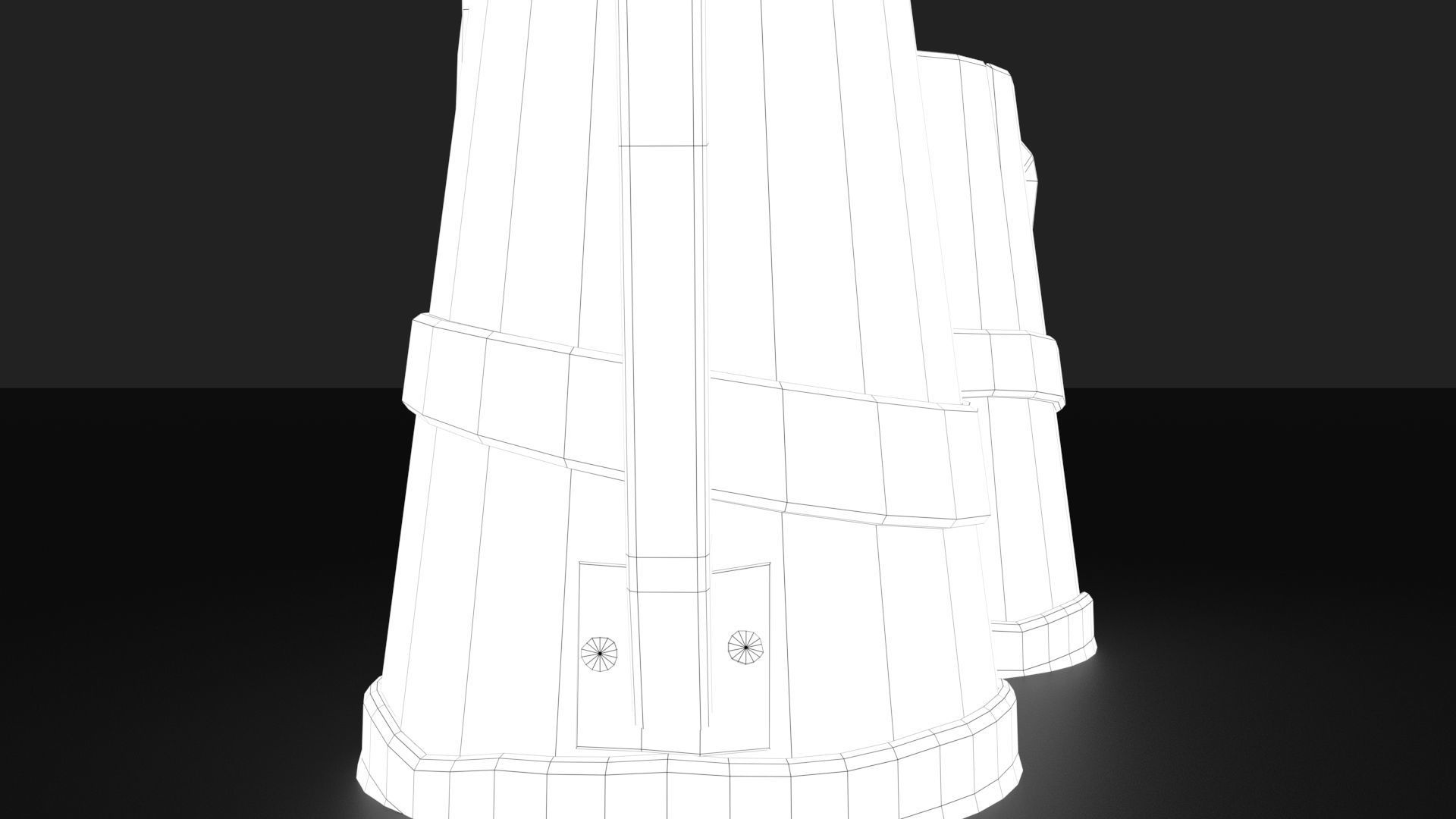 Medieval Style Beer Mug  Low-poly 3D model_27