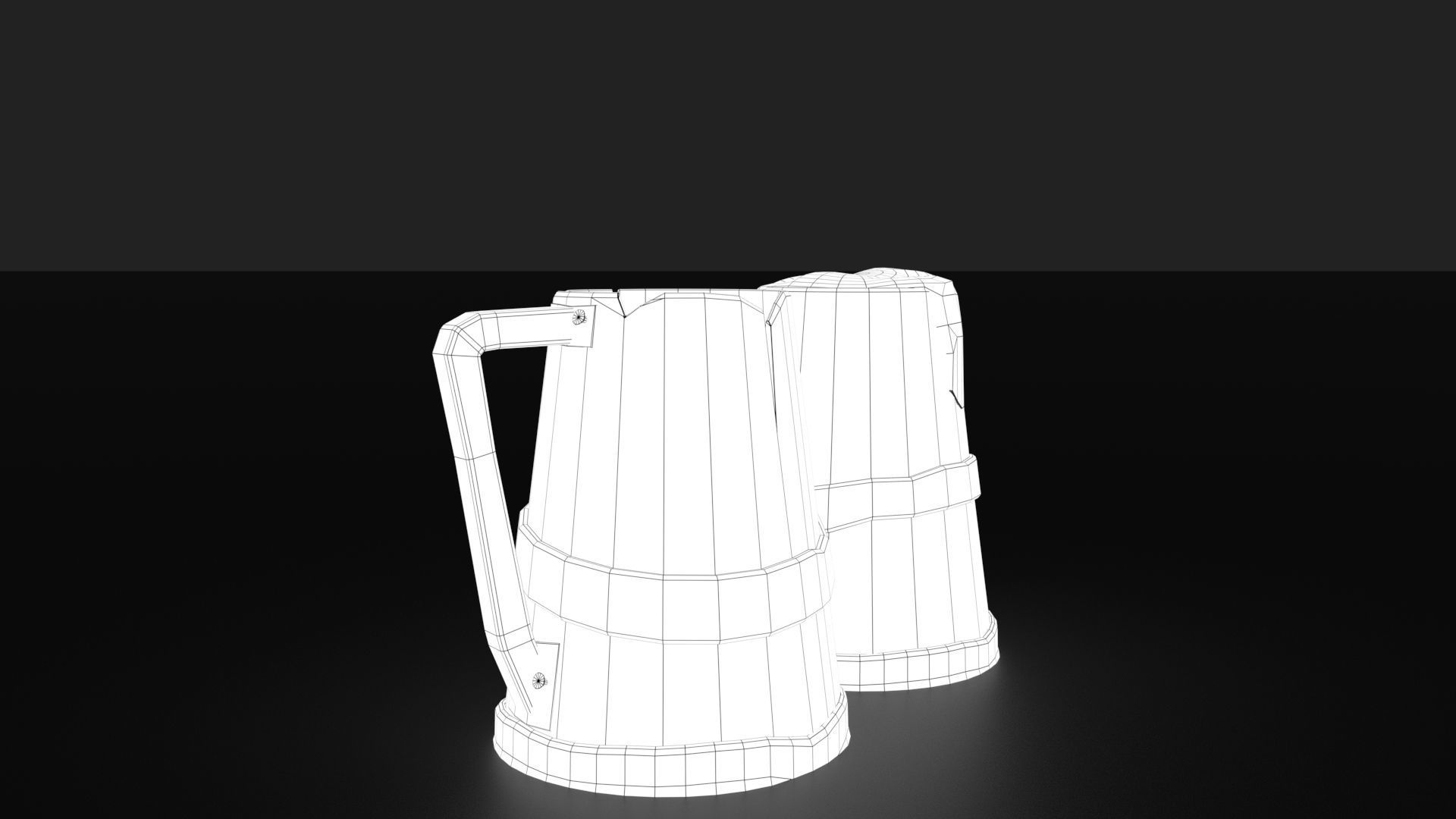 Medieval Style Beer Mug  Low-poly 3D model_24