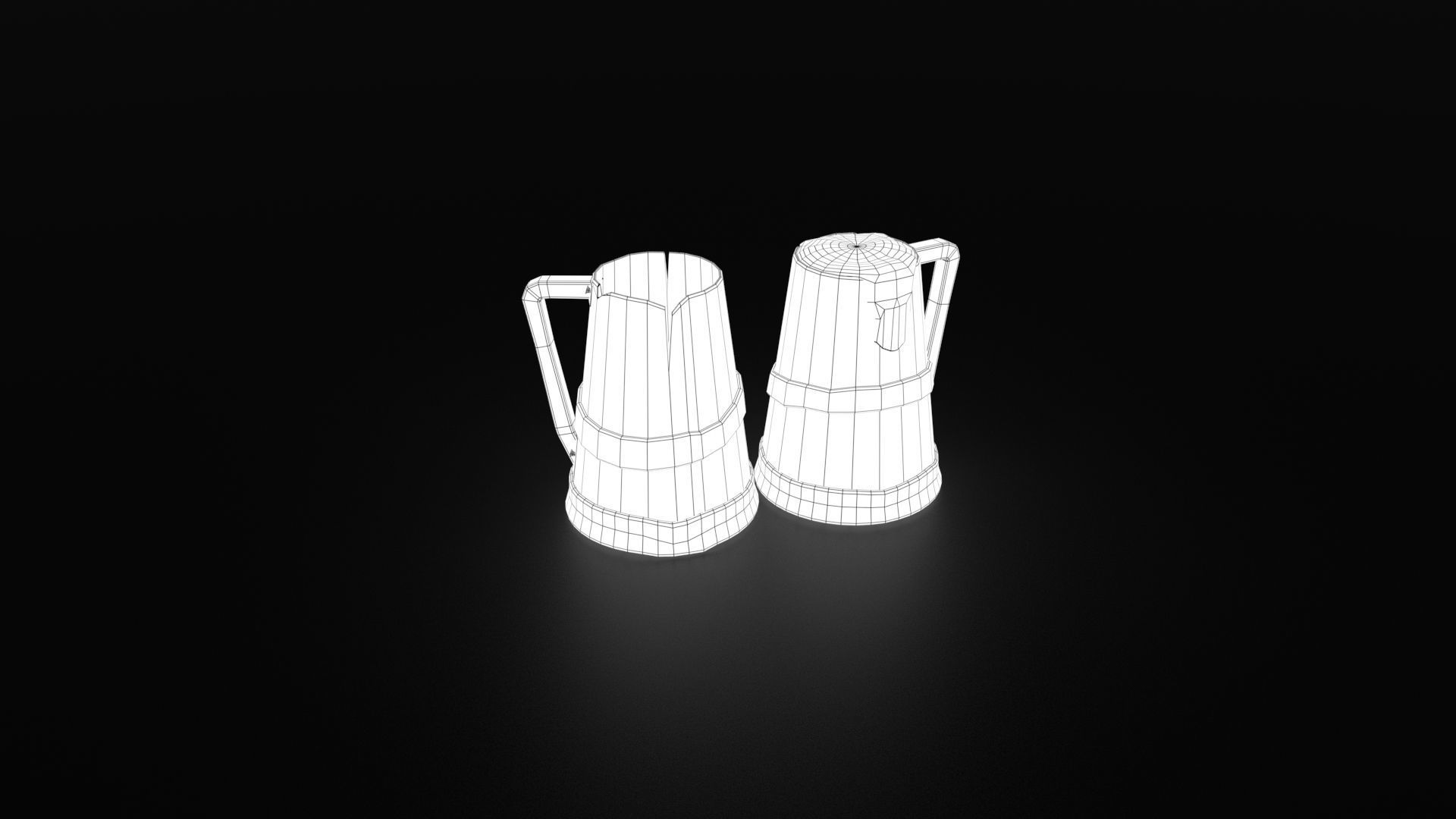 Medieval Style Beer Mug  Low-poly 3D model_21