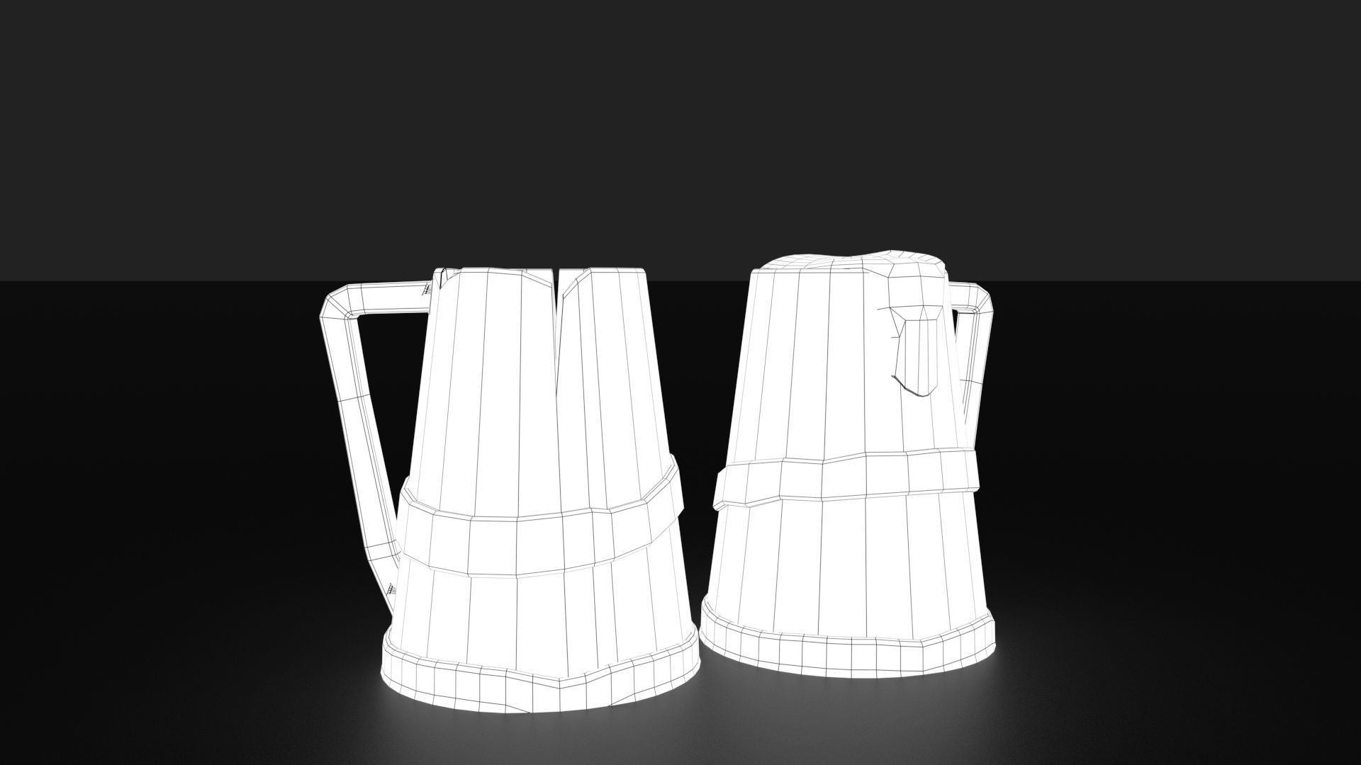 Medieval Style Beer Mug  Low-poly 3D model_30