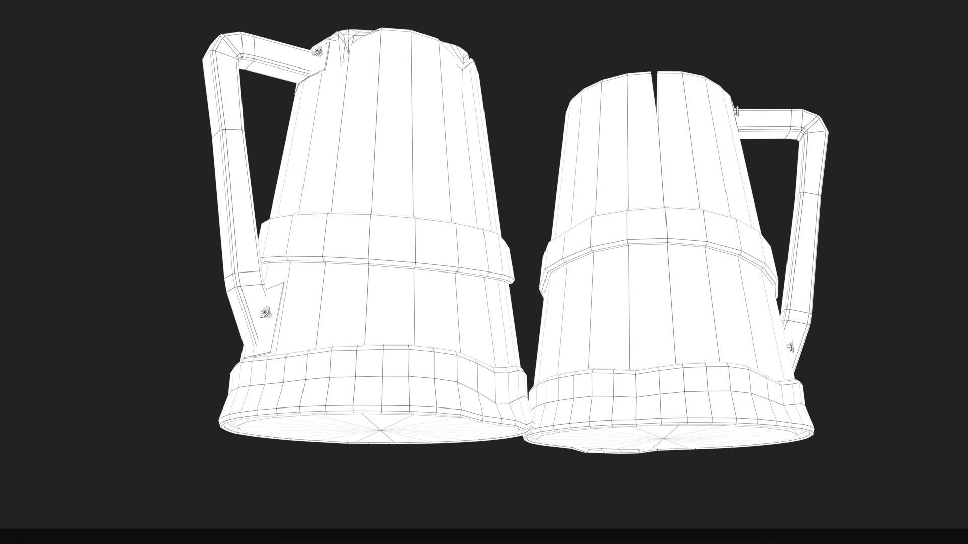 Medieval Style Beer Mug  Low-poly 3D model_32