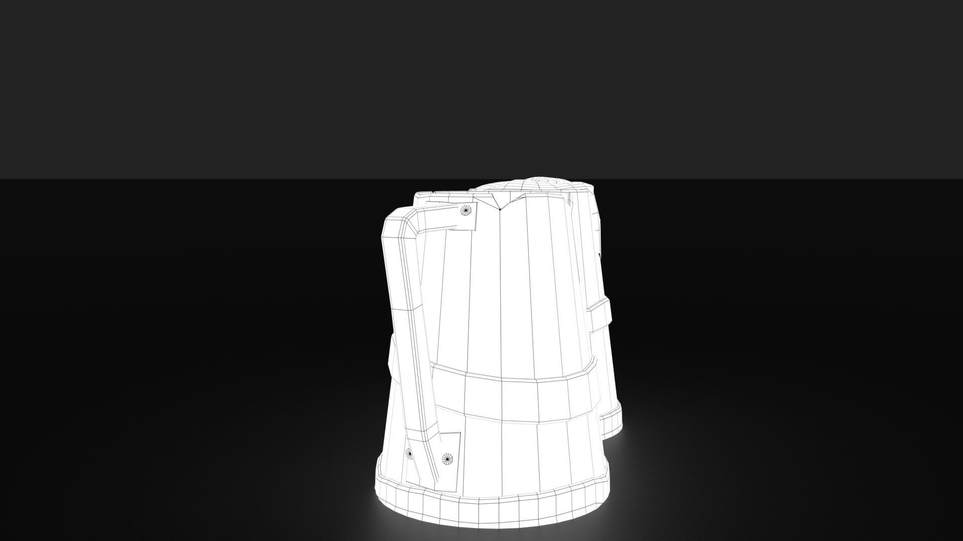 Medieval Style Beer Mug  Low-poly 3D model_22