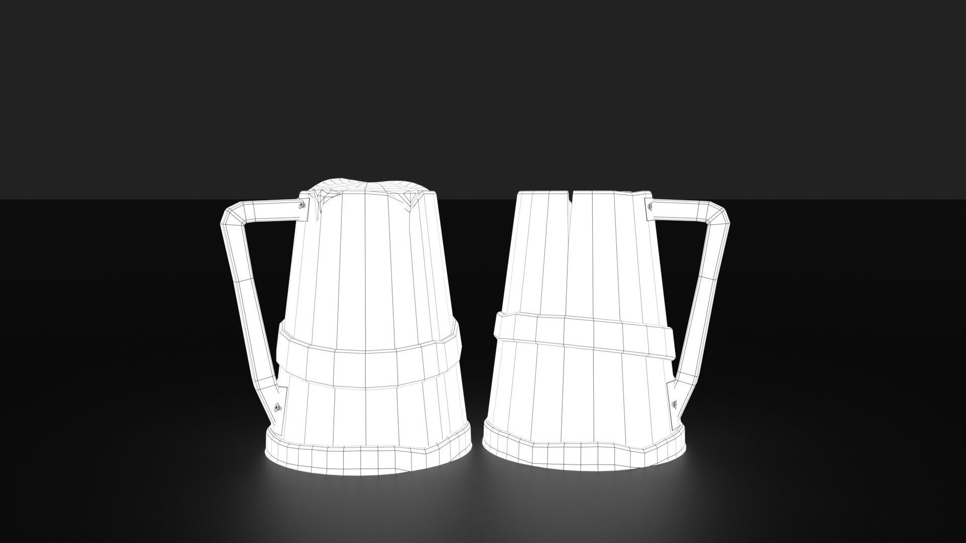 Medieval Style Beer Mug  Low-poly 3D model_28