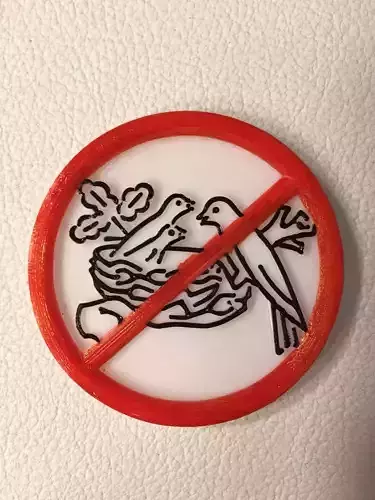 Nestle no birds nest badge Free 3D model
