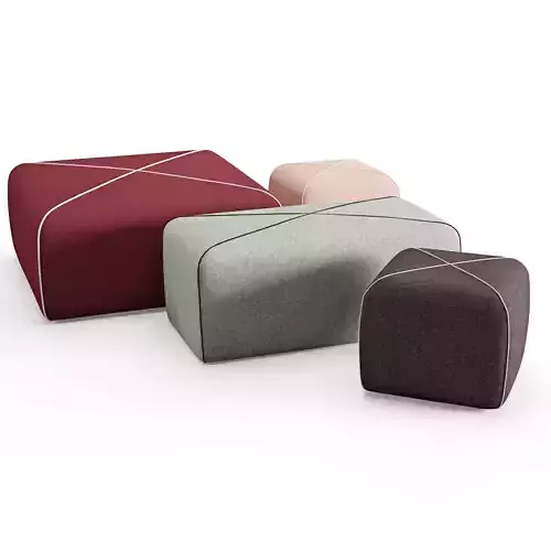 Pouf Crossed 3D model