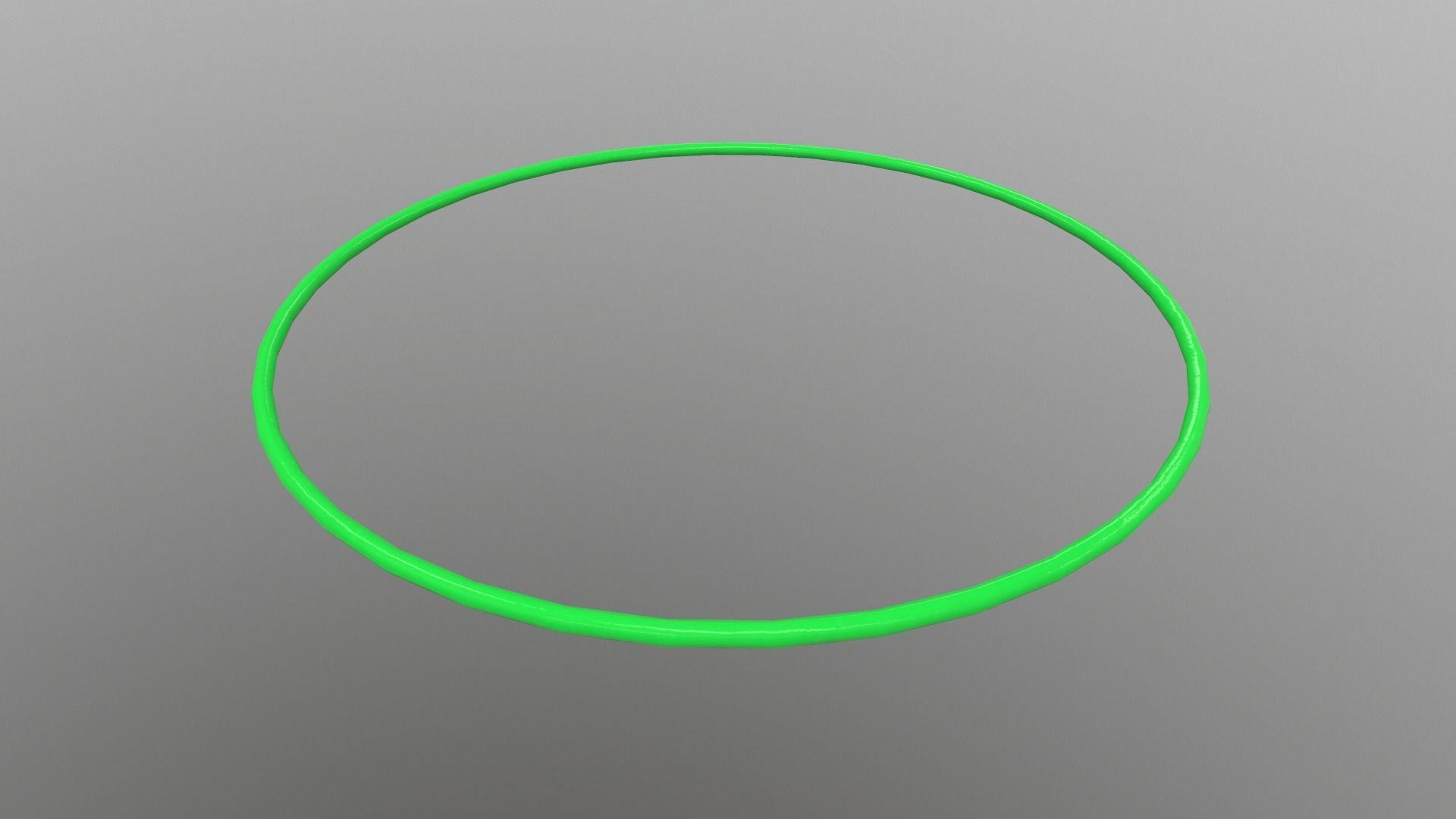 Hulahoop Green Low-poly 3D model_0