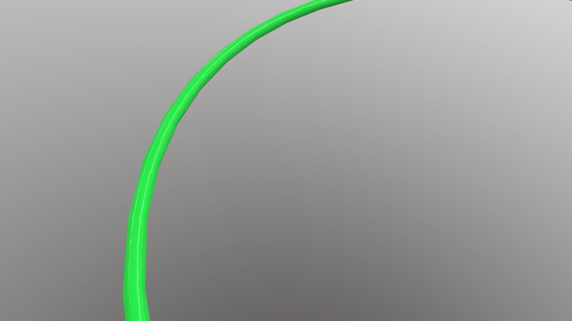 Hulahoop Green Low-poly 3D model_6